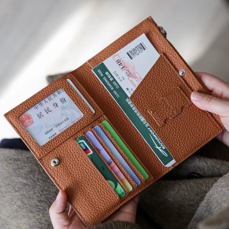 Leather Passport Holder Covers - Index Card Holder บทวิจารณ์และราคา