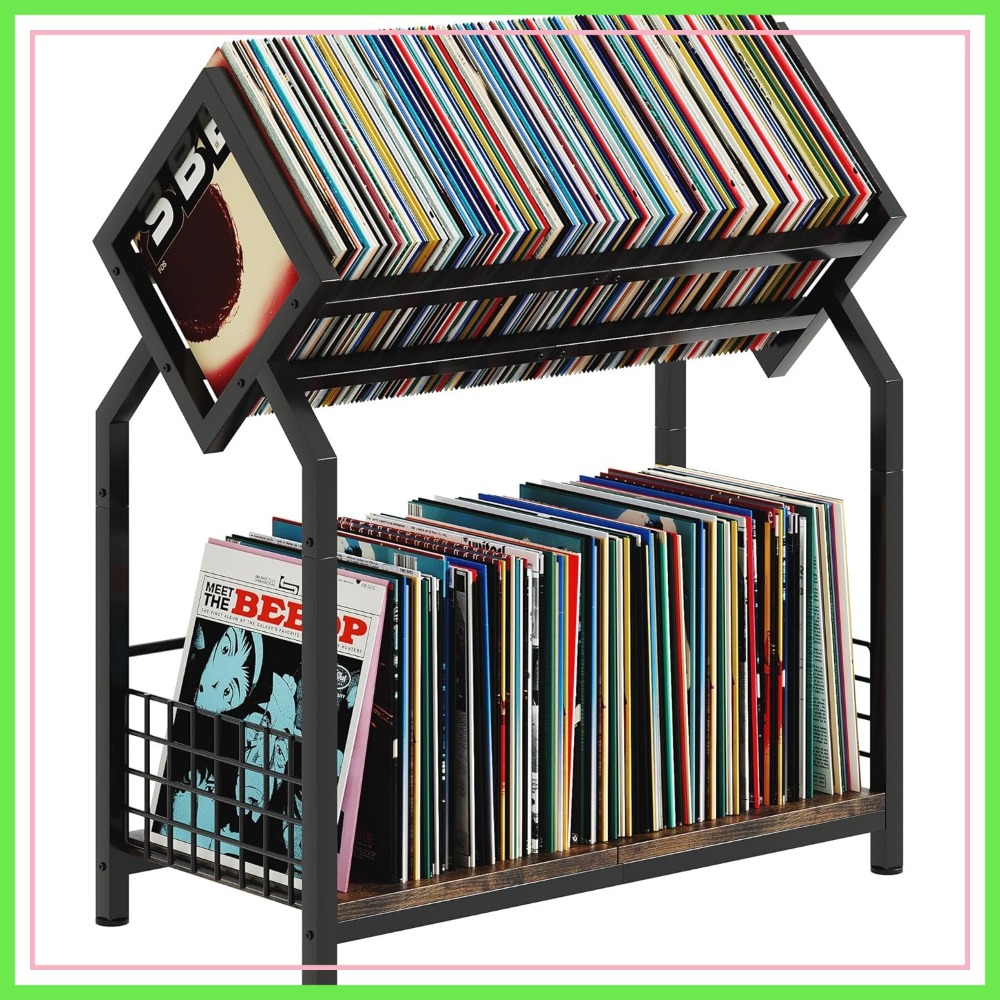 2-Tier Vinyl Record Storage Ho - Magazine Holder Rack บทวิจารณ์และราคา