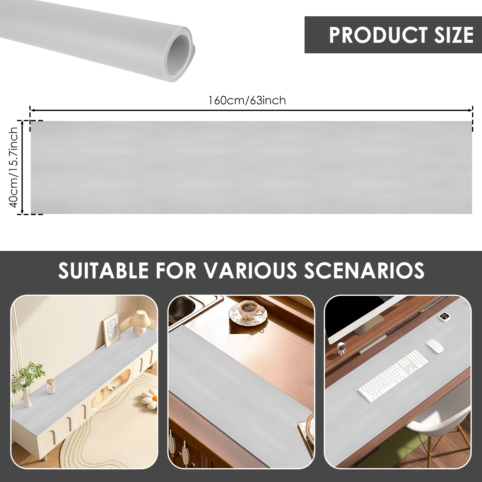 63Inch Waterproof Desk Mat PVC - Leather Desk Pad บทวิจารณ์และราคา