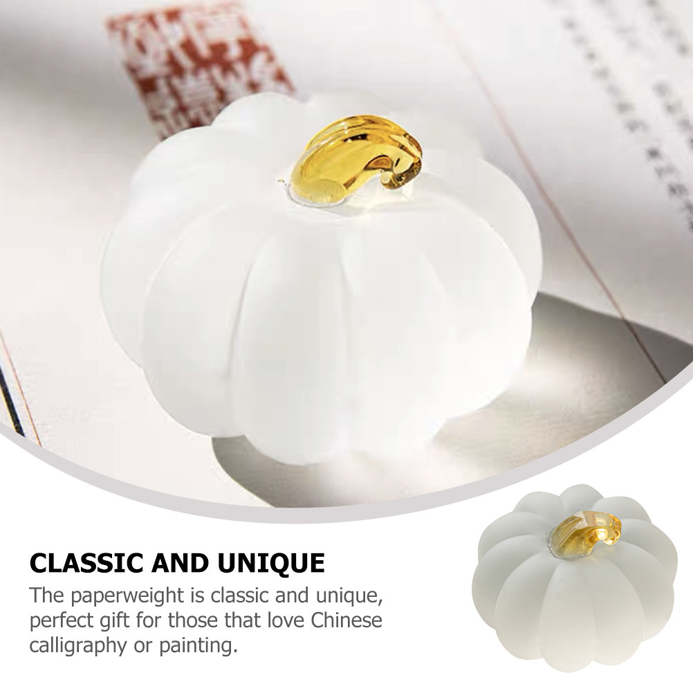 Pumpkin Shape Crystal Glass Pa - Paper Weight Crystal บทวิจารณ์และราคา