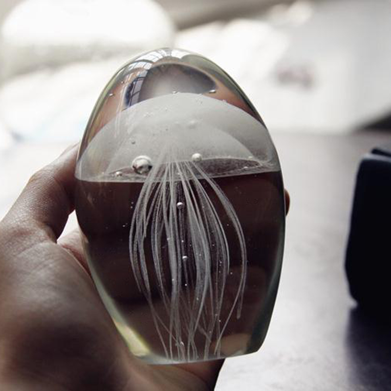 Miniature 3D Jellyfish Crystal - Paper Weight Crystal บทวิจารณ์และราคา