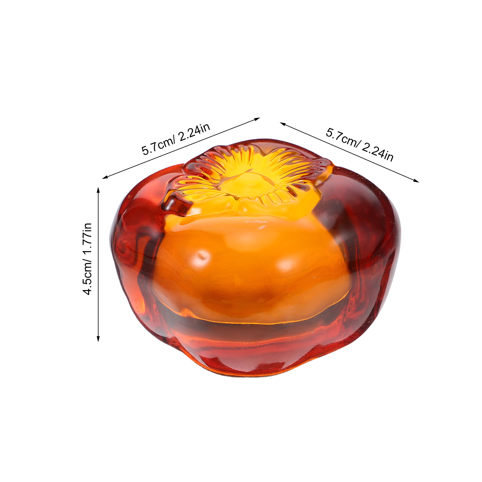 Heavy Glass Persimmon Paperwei - Book Weight Glass บทวิจารณ์และราคา