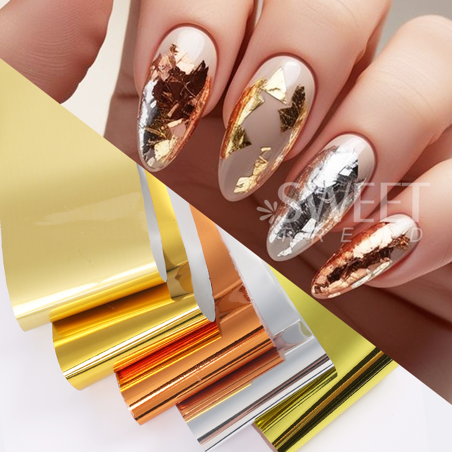 10pcs Metallic Nail Transfer F - Gel Refill Pack บทวิจารณ์และราคา