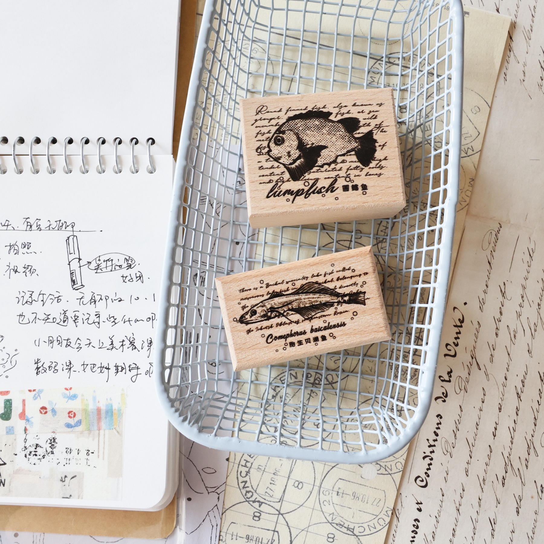 Two Raccoons Vintage Little Ca - Rubber Date Stamp บทวิจารณ์และราคา