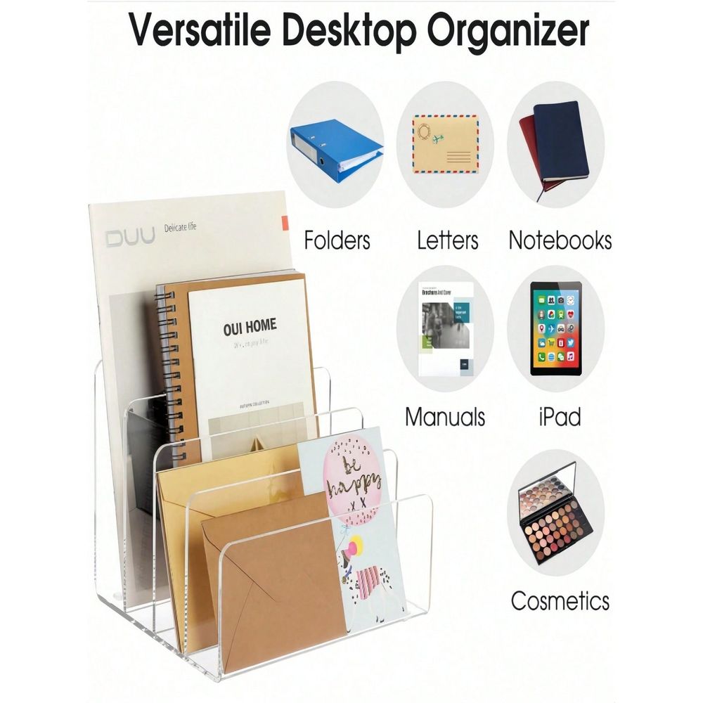 Acrylic File Folder, Desk File - Magazine Holder Rack บทวิจารณ์และราคา