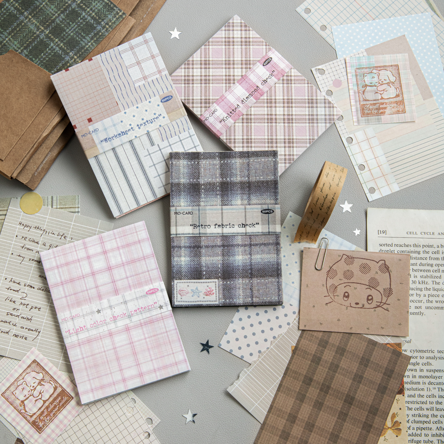 50pcs creative plaid Decor Scr - Ink Blotter Paper บทวิจารณ์และราคา