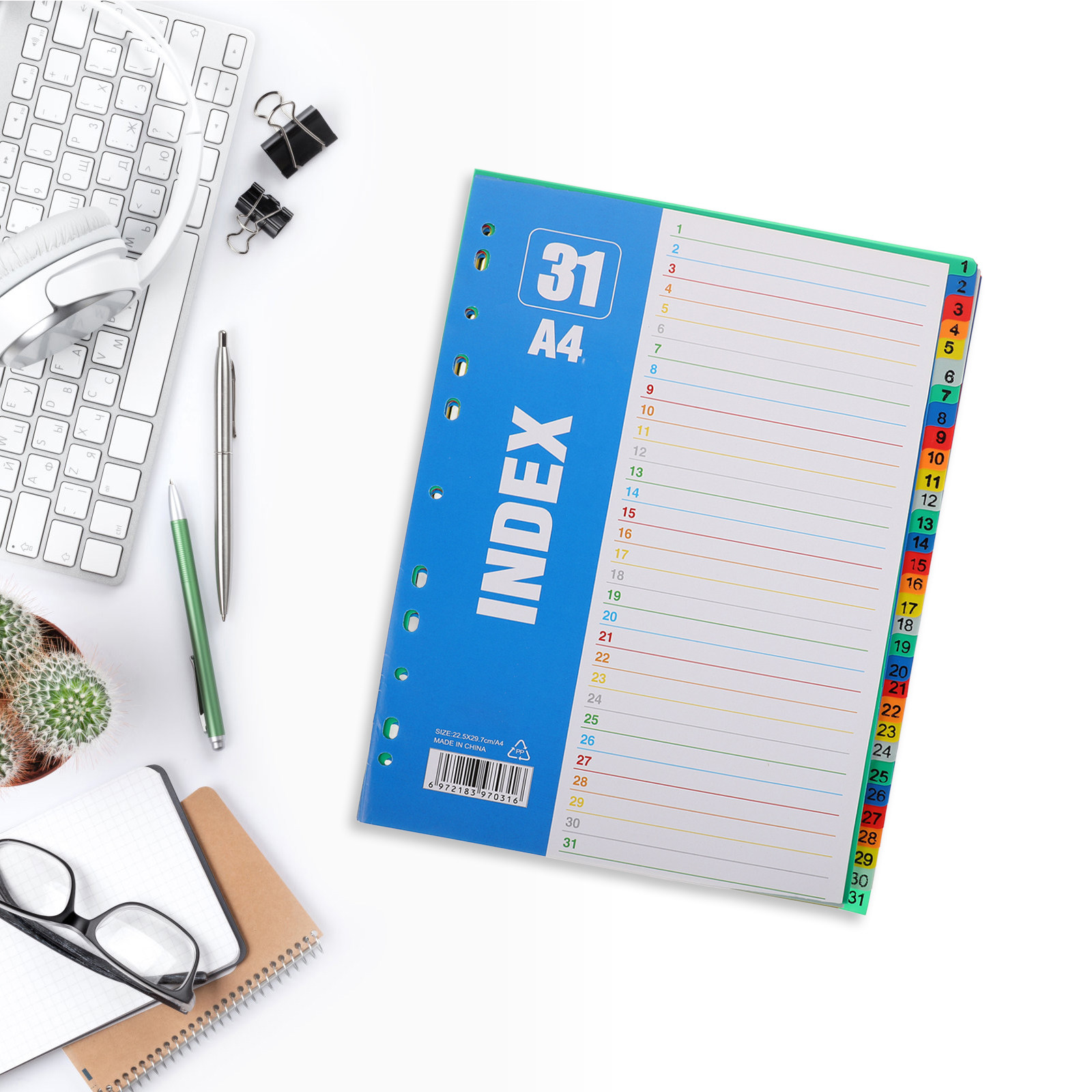 1Set A4 11-Hole PP Index Divid - Tab Divider A4 บทวิจารณ์และราคา