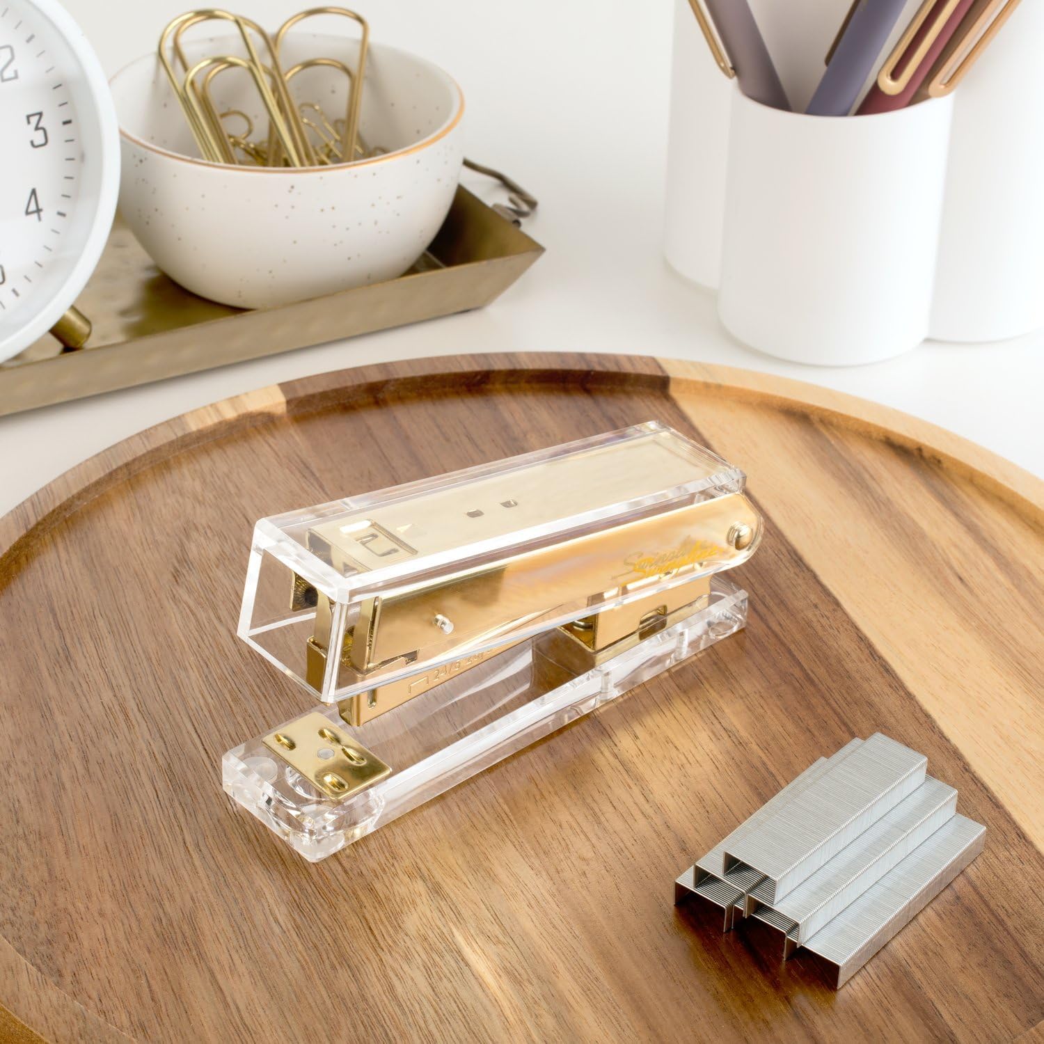 Compact Acrylic Gold Stapler,  - Stapler Half Strip บทวิจารณ์และราคา