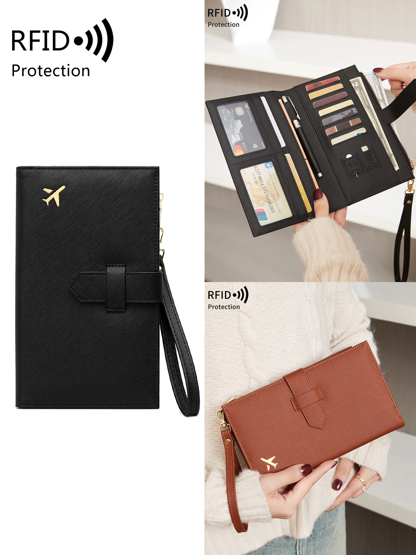 Fashionable PU leather airplan - Index Card Holder บทวิจารณ์และราคา