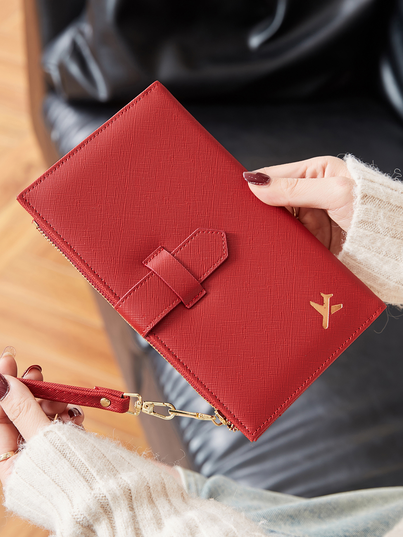Fashionable PU leather airplan - Index Card Holder บทวิจารณ์และราคา