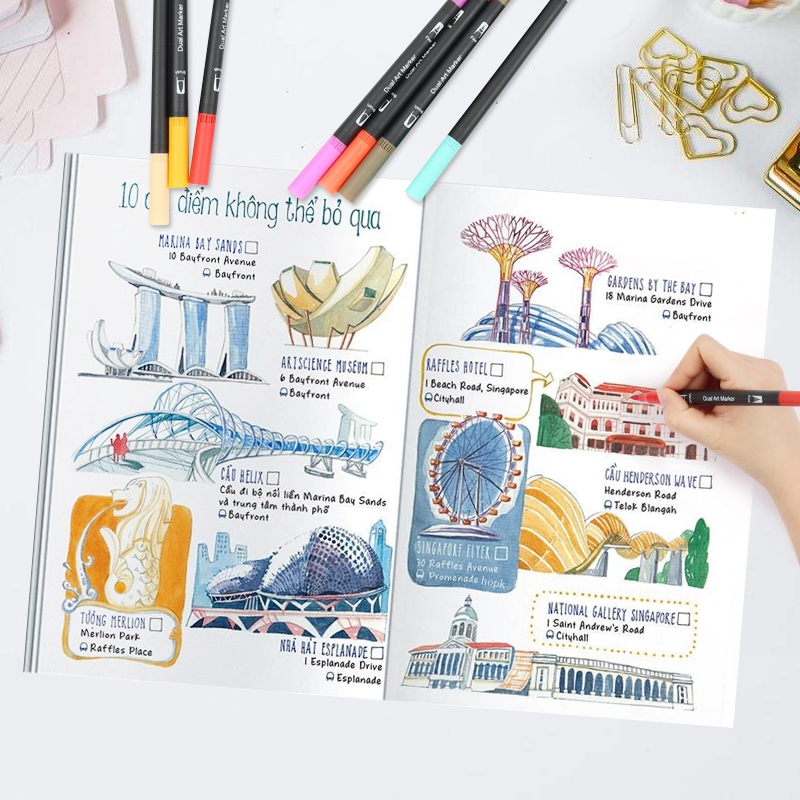 12 Colors Artist Coloring Mark - Correction Pen Fine บทวิจารณ์และราคา