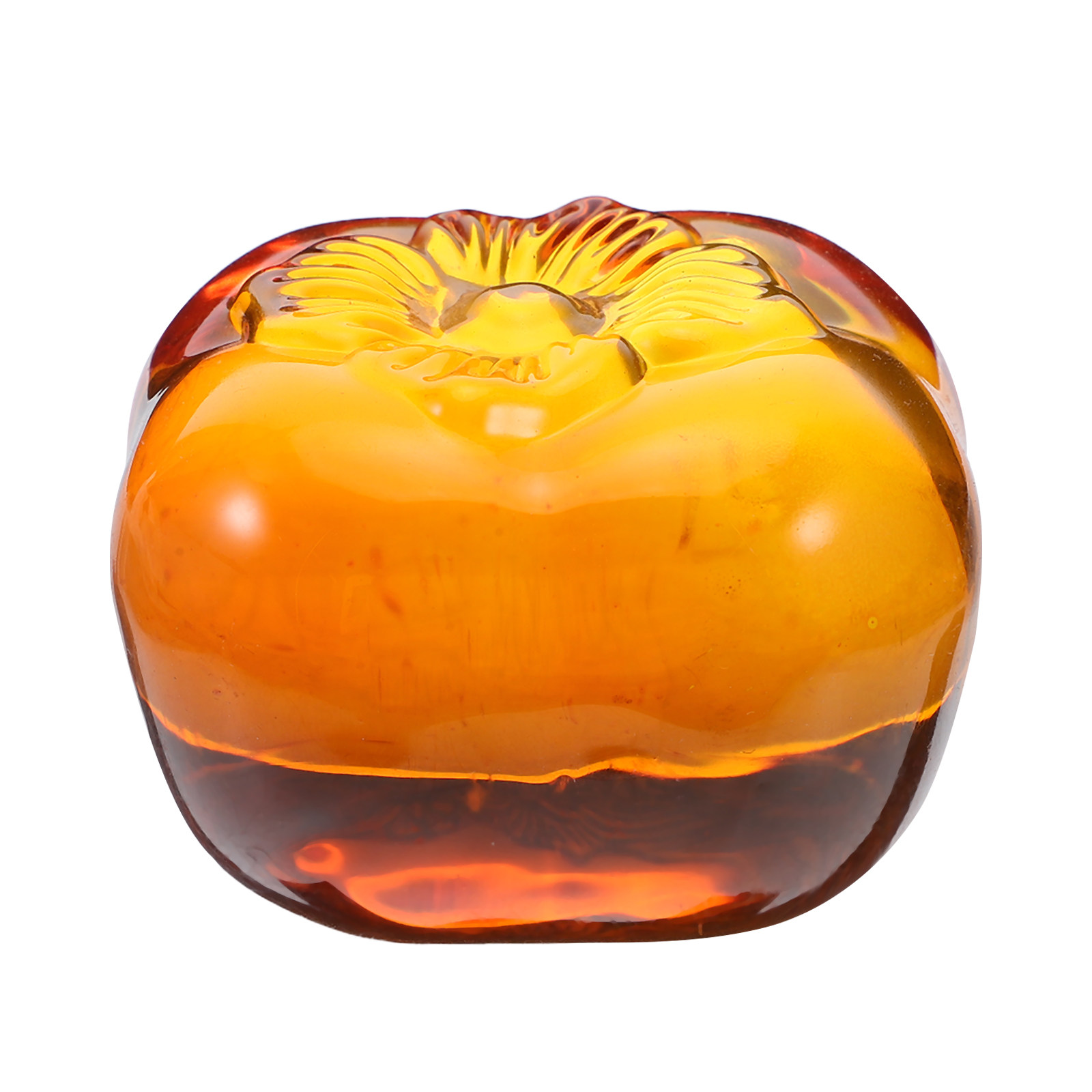 Crystal Persimmon Desk Paperwe - Book Weight Glass บทวิจารณ์และราคา