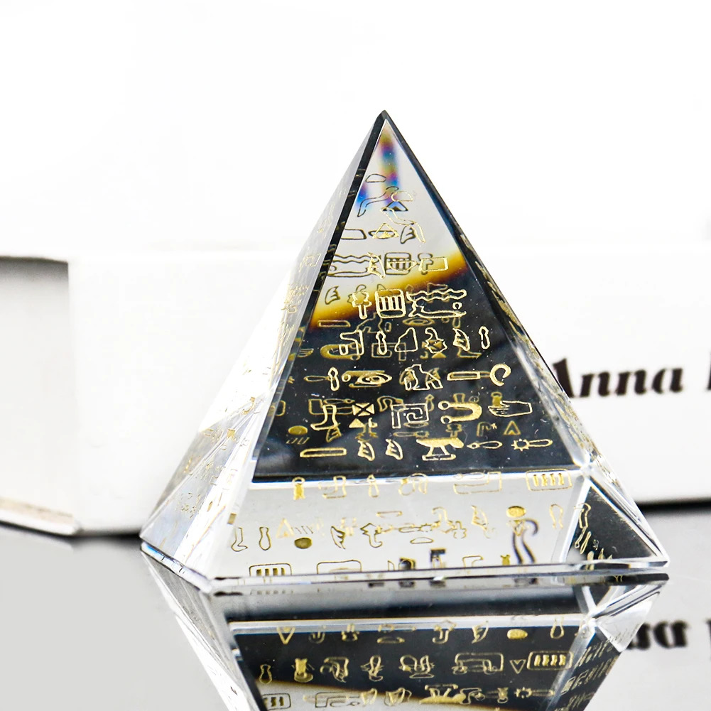 Egyptian Hieroglyph Crystal Py - Paper Weight Crystal บทวิจารณ์และราคา