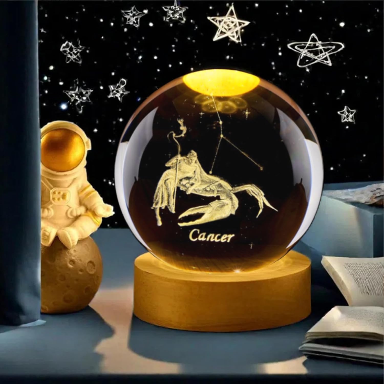 3D Cancer Constellation Crysta - Paper Weight Crystal บทวิจารณ์และราคา