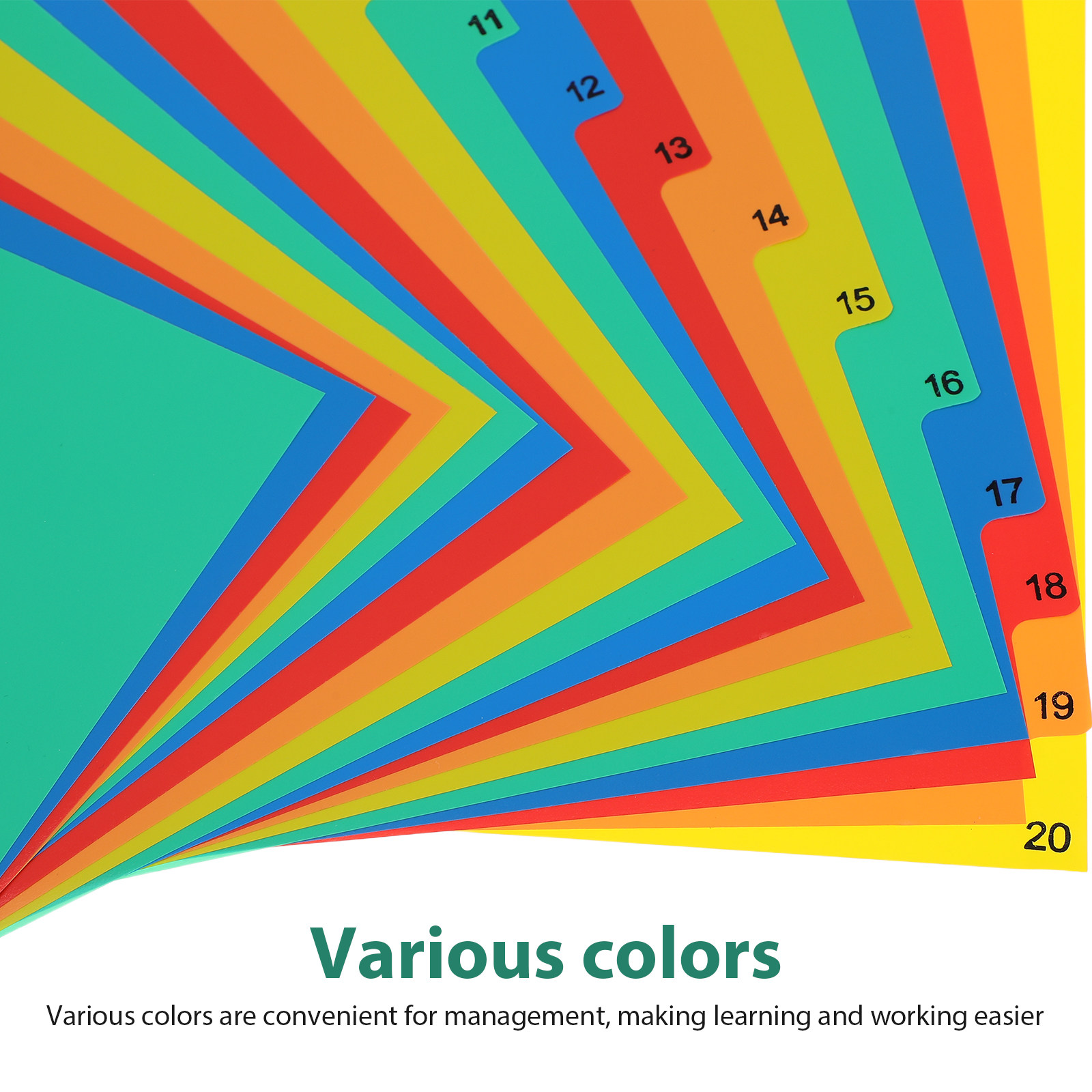 20 Pages A4 Colorful Plastic T - Tab Divider A4 บทวิจารณ์และราคา