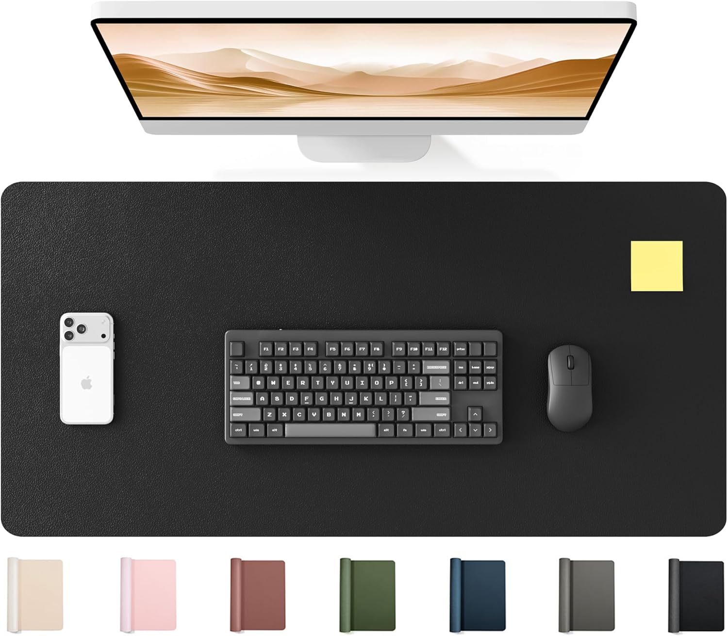Large PU Leather Desk Mat 35.4 - Leather Desk Pad บทวิจารณ์และราคา