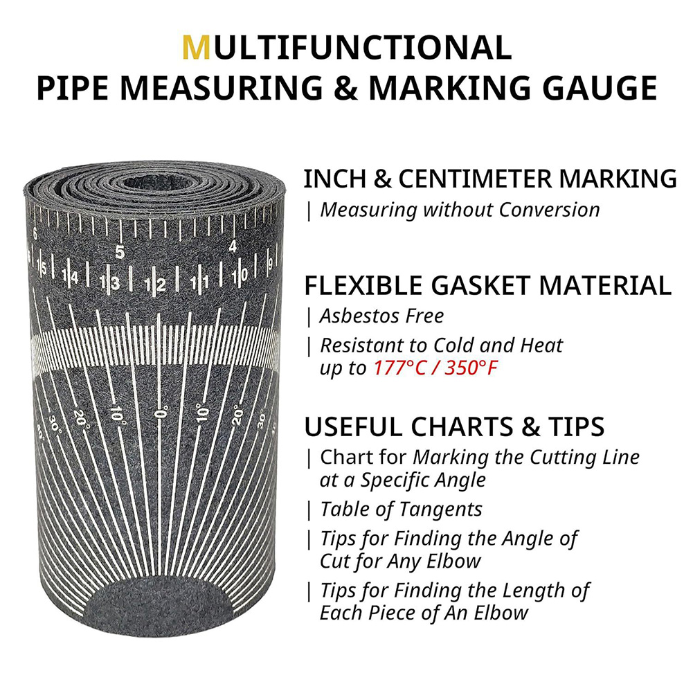 Pipe Measuring Tool Wrap Aroun - Tape Dispenser Weighted บทวิจารณ์และราคา