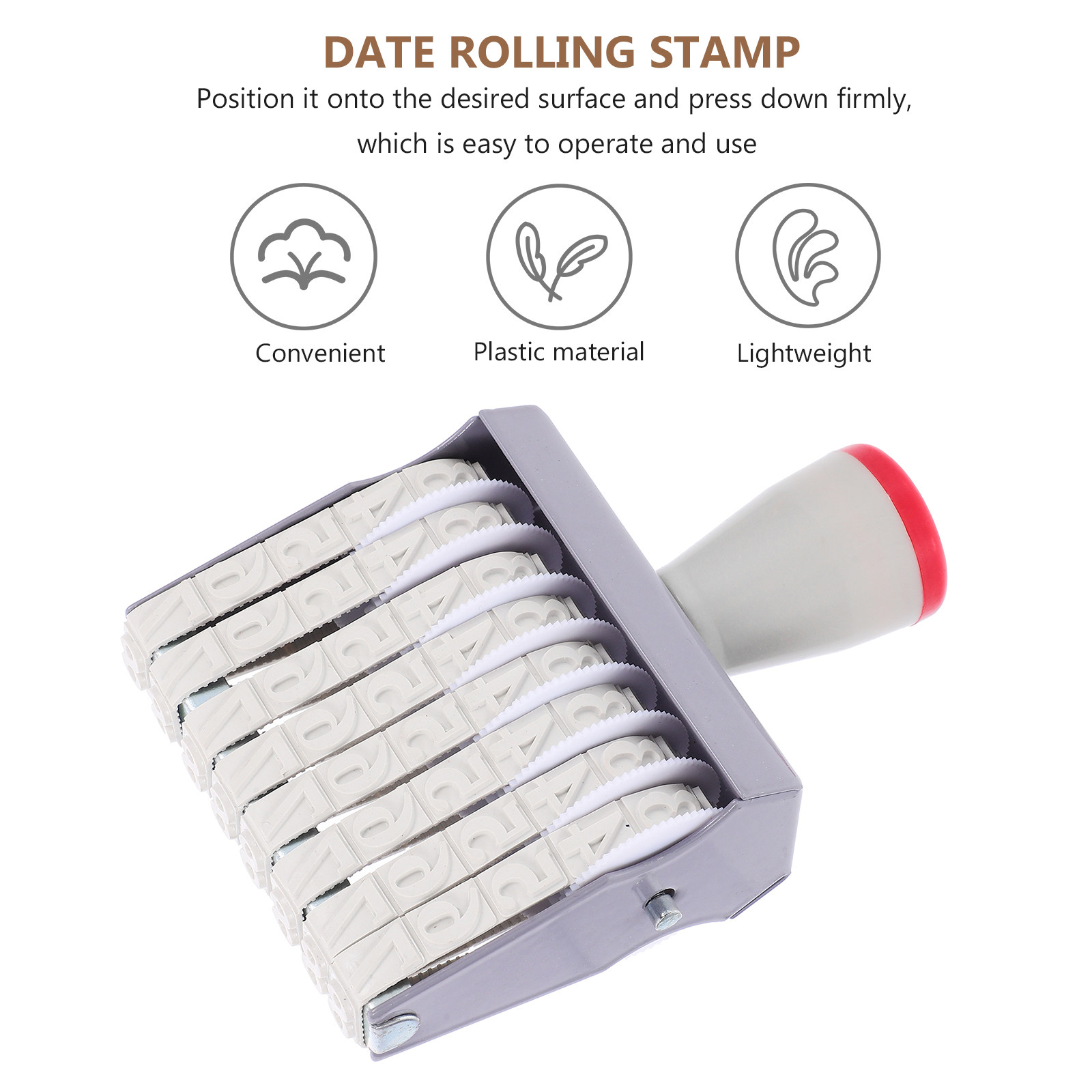 8 Digit Date Stamp Handheld Ro - Rubber Date Stamp บทวิจารณ์และราคา
