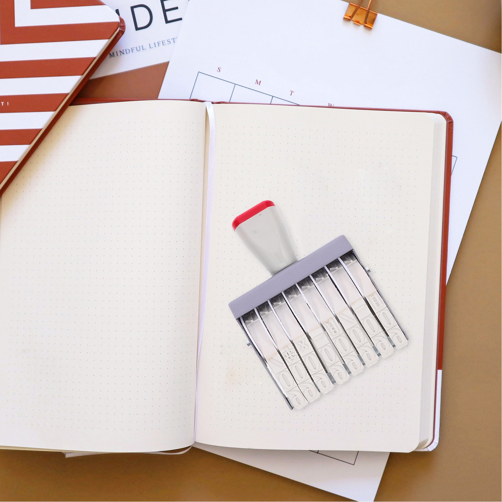 8 Digit Date Stamp Handheld Ro - Rubber Date Stamp บทวิจารณ์และราคา
