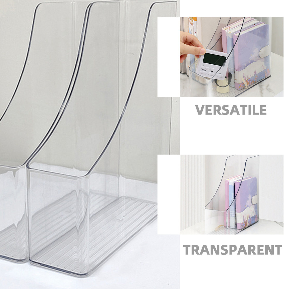 2Pcs Transparent File Organize - Magazine Holder Rack บทวิจารณ์และราคา