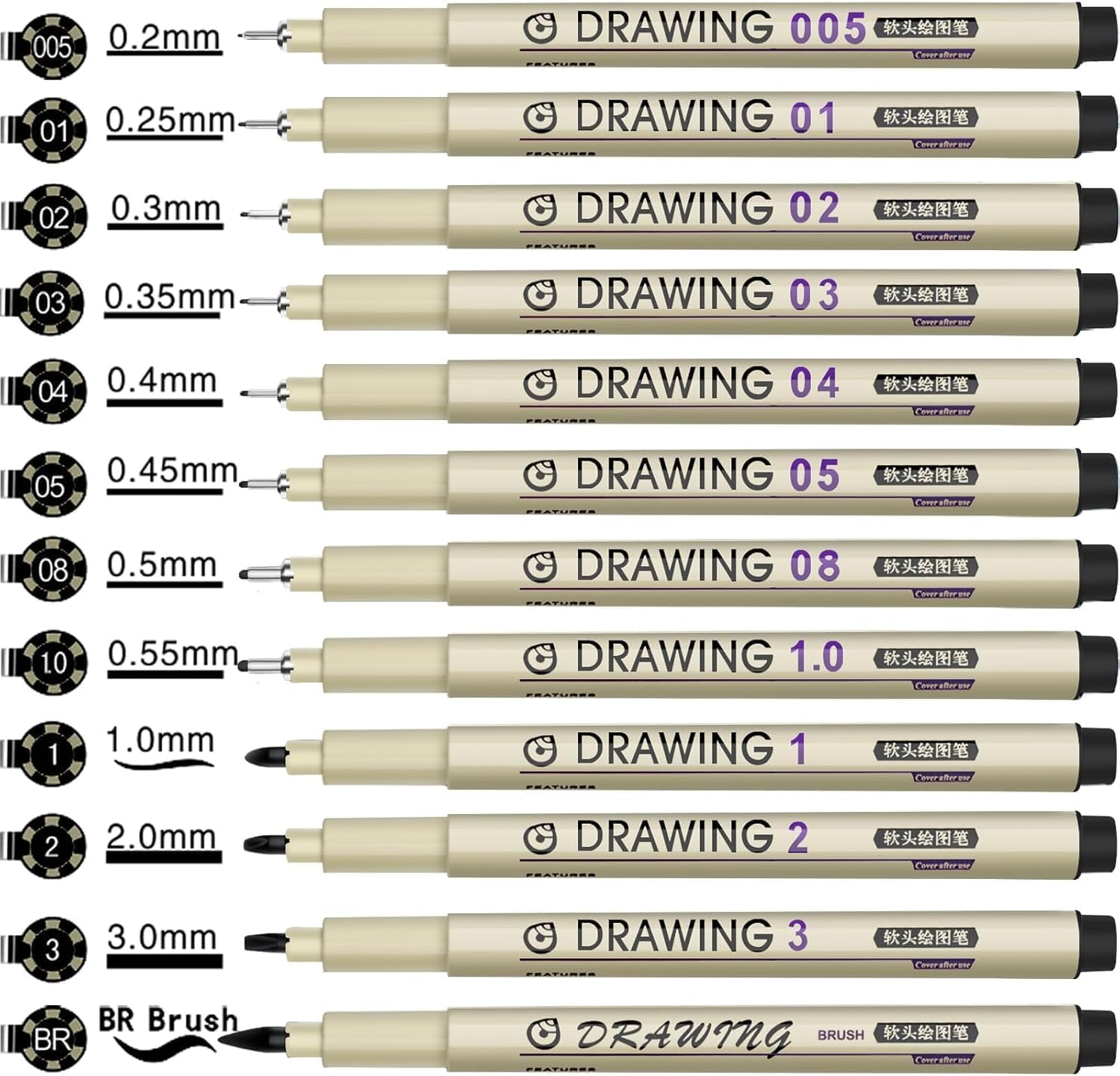 12 Black Micro Fineliner Drawi - Archive Box Set บทวิจารณ์และราคา