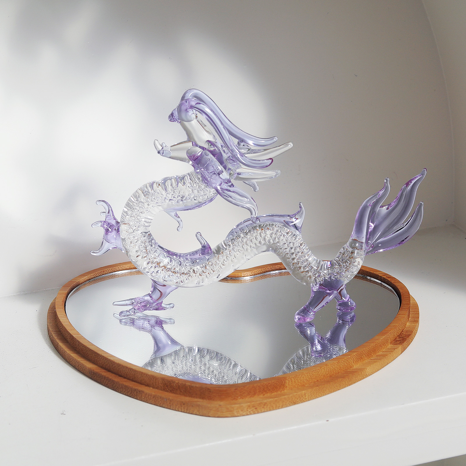 Purple Crystal Dragon Figurine - Book Weight Glass บทวิจารณ์และราคา