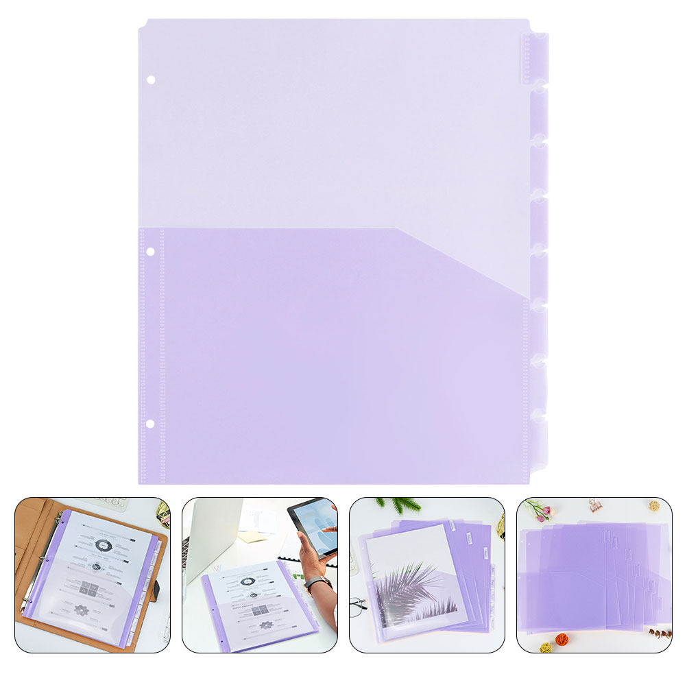 2Sets Binder Pockets Dividers  - Tab Divider A4 บทวิจารณ์และราคา