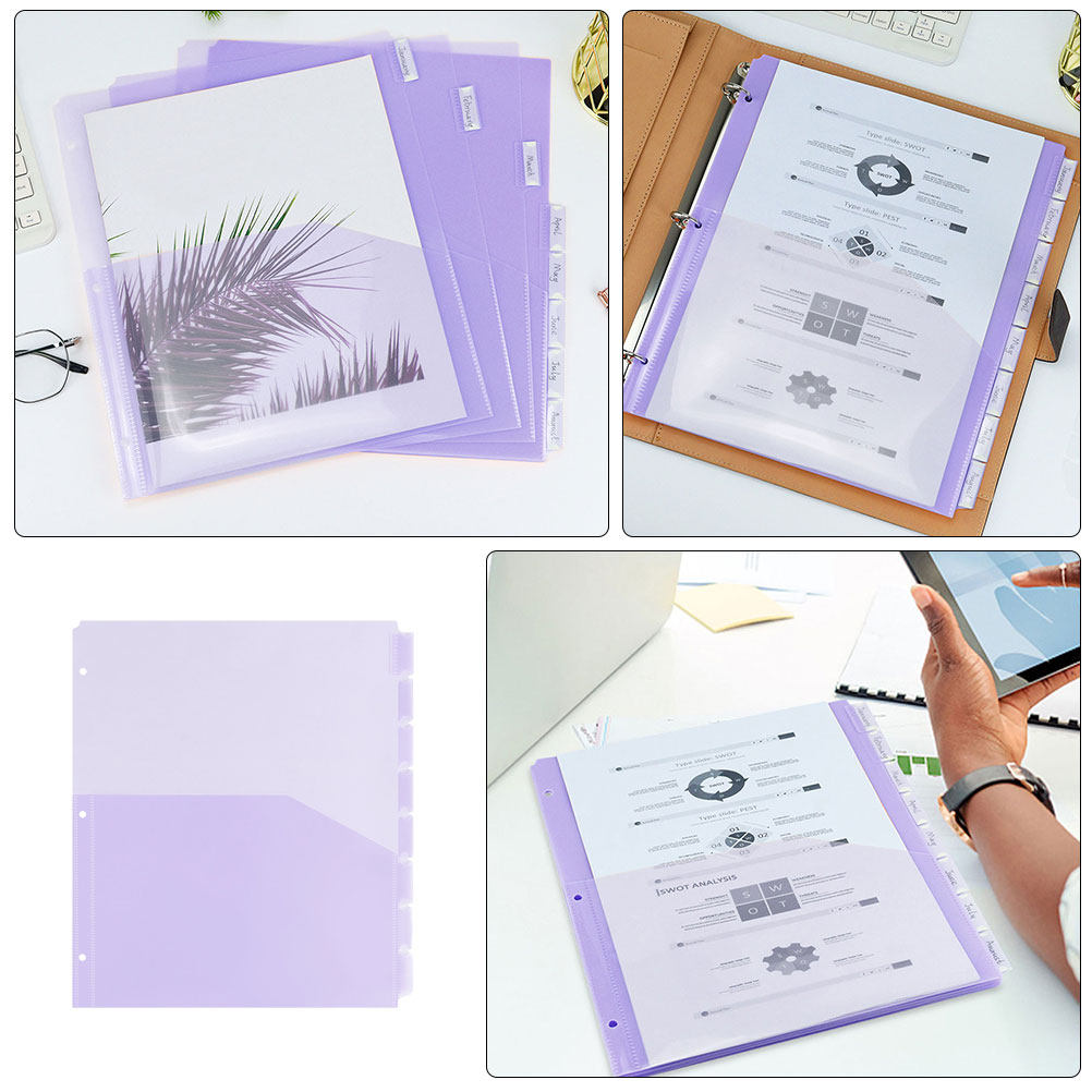 2Sets Binder Pockets Dividers  - Tab Divider A4 บทวิจารณ์และราคา