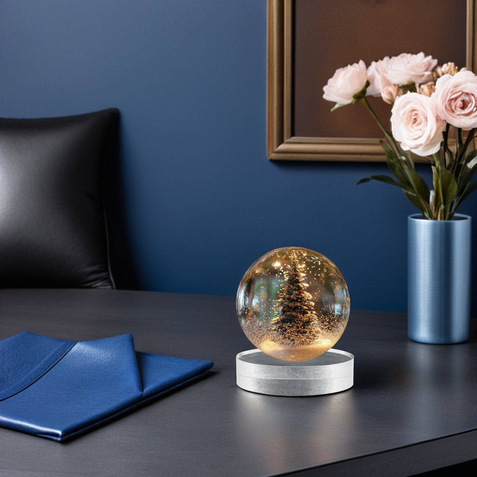 2Pcs Round Crystal Paperweight - Book Weight Glass บทวิจารณ์และราคา