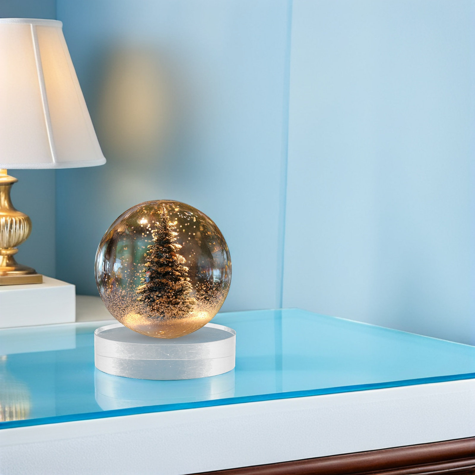 2Pcs Round Crystal Paperweight - Book Weight Glass บทวิจารณ์และราคา