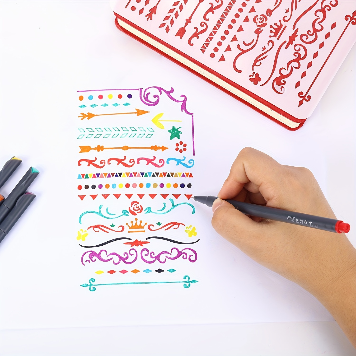 12-100pcs Colorful Line Drawin - Correction Pen Fine บทวิจารณ์และราคา
