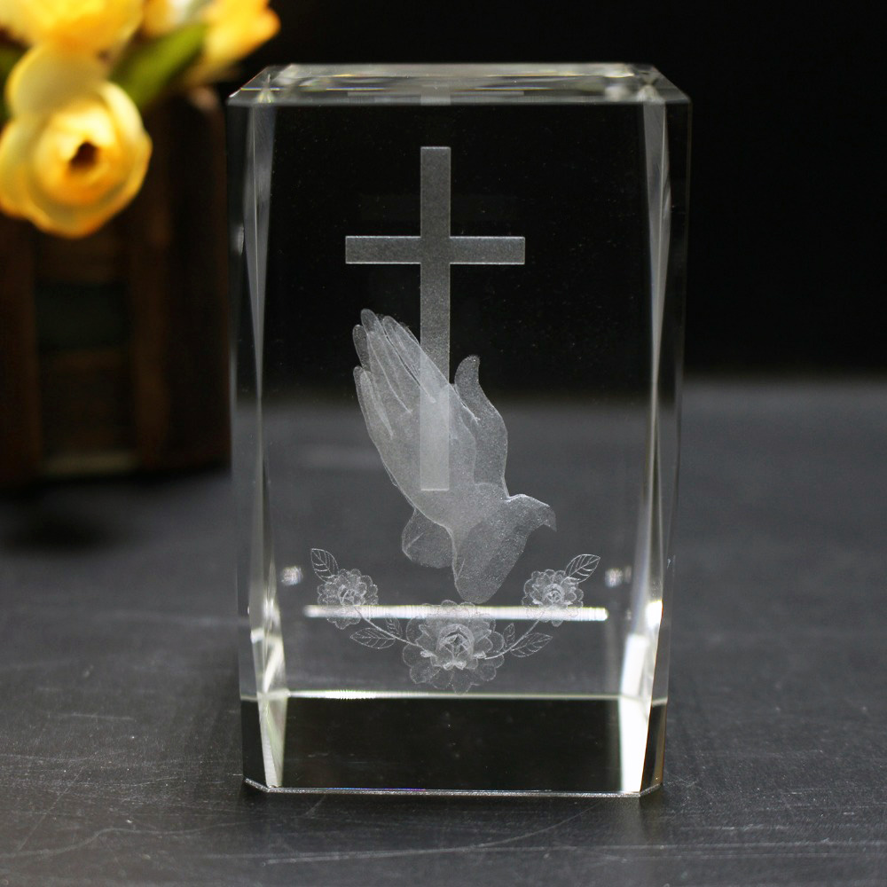 3D Laser Crystal Religious Cub - Paper Weight Crystal บทวิจารณ์และราคา