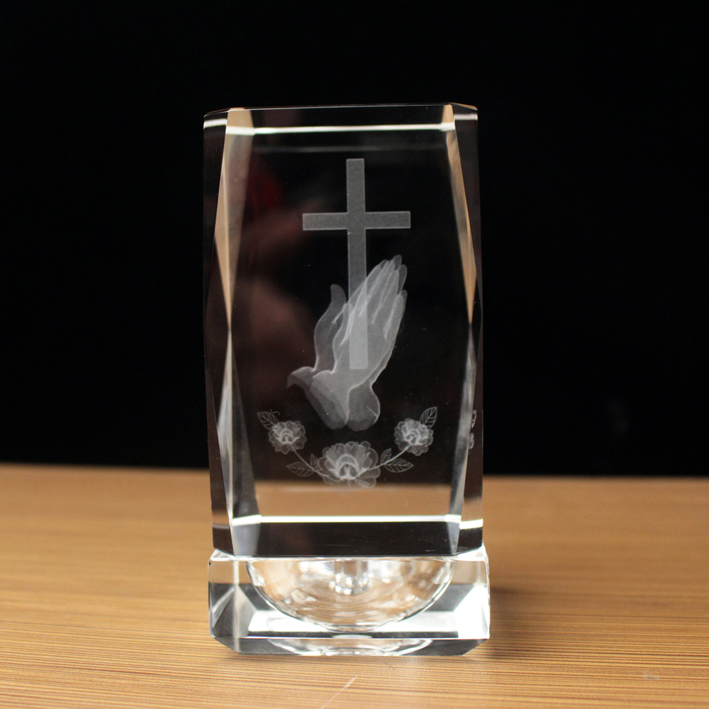3D Laser Crystal Religious Cub - Paper Weight Crystal บทวิจารณ์และราคา