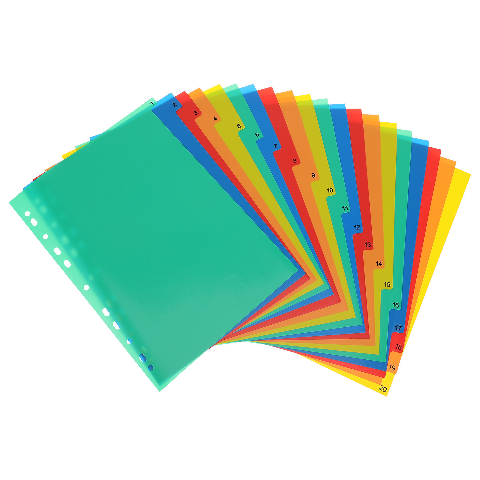 20 Pages A4 Colorful Plastic B - Tab Divider A4 บทวิจารณ์และราคา
