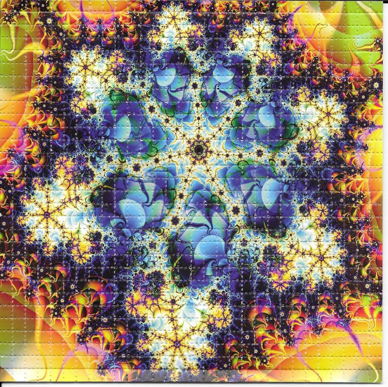 Fractal Psychedelic LSD Acid F - Ink Blotter Paper บทวิจารณ์และราคา