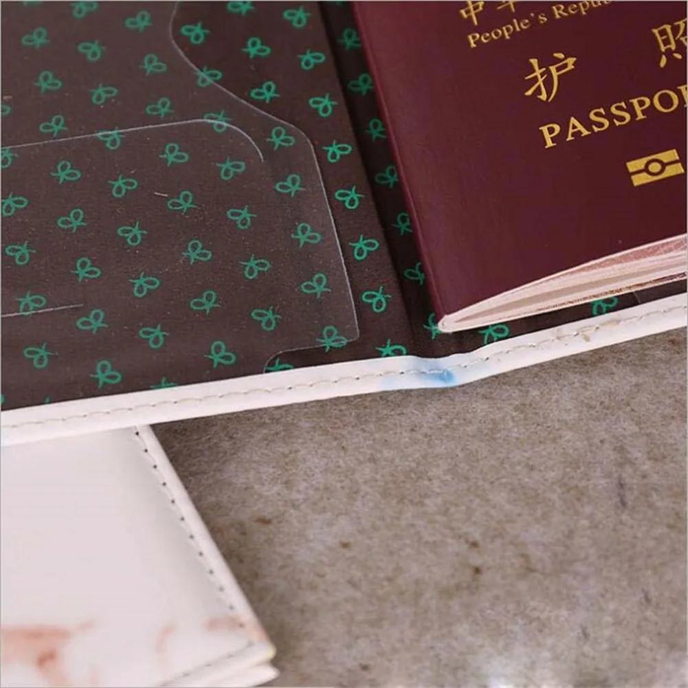 Women Men Passport Cover Pu Le - Index Card Holder บทวิจารณ์และราคา