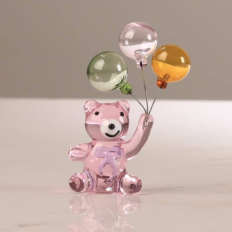 Crystal Bear Figurine with Thr - Paper Weight Crystal บทวิจารณ์และราคา