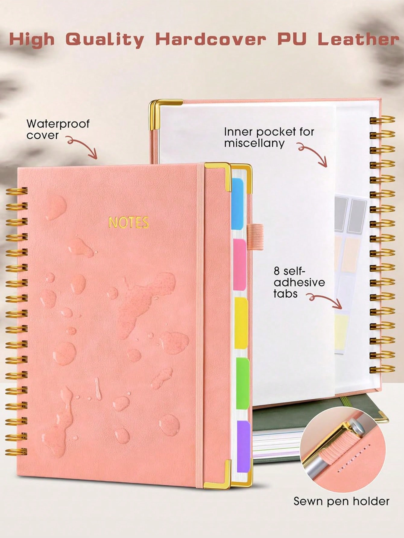 1PC Hardcover Spiral Notebook  - Tab Divider A4 บทวิจารณ์และราคา