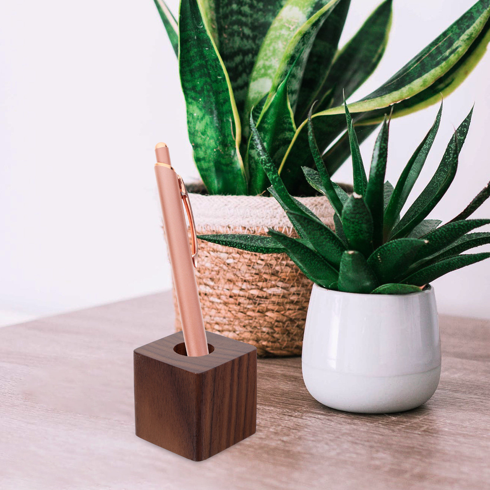 Single Wood Pen Holder Walnut  - Pen Rest Single บทวิจารณ์และราคา