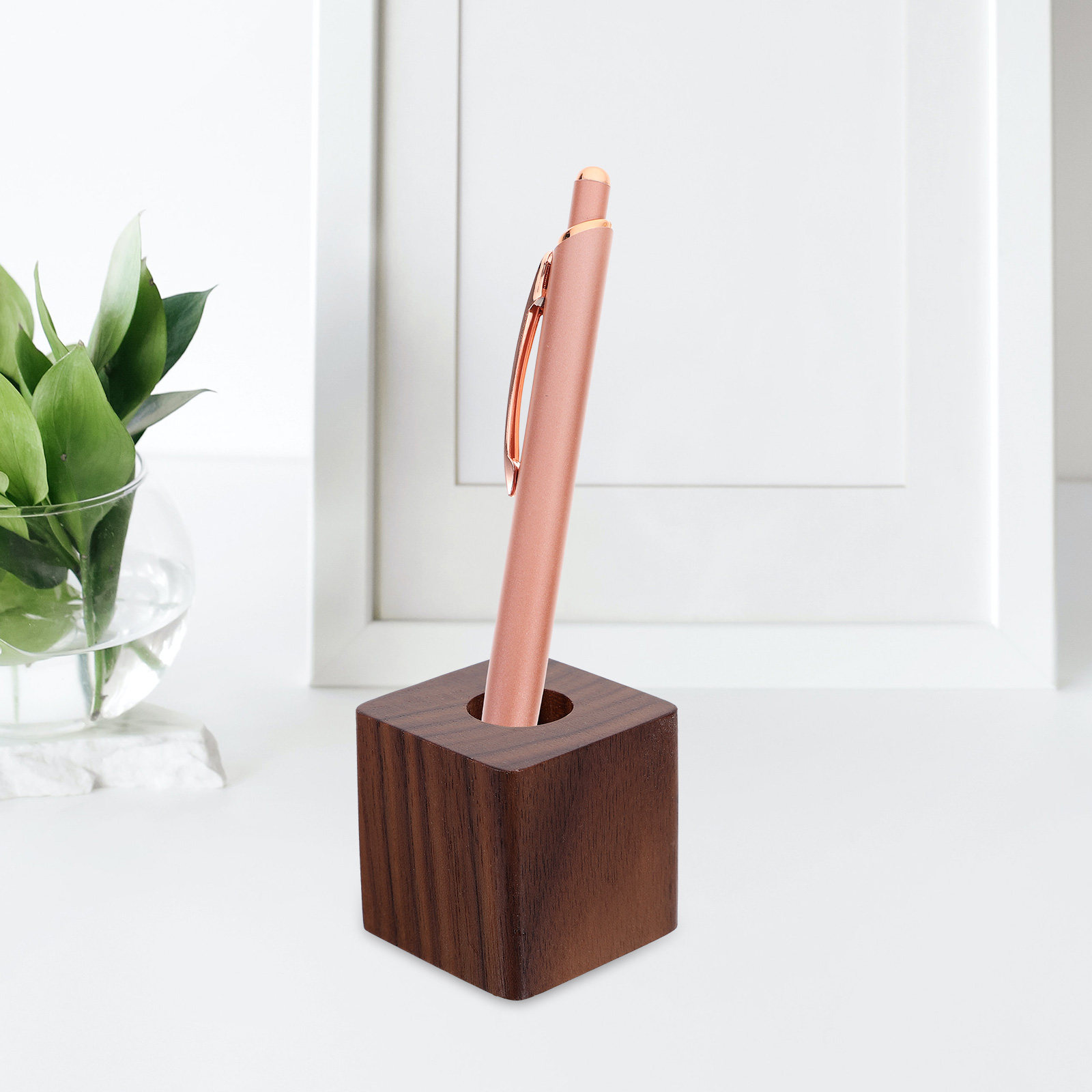 Single Wood Pen Holder Walnut  - Pen Rest Single บทวิจารณ์และราคา
