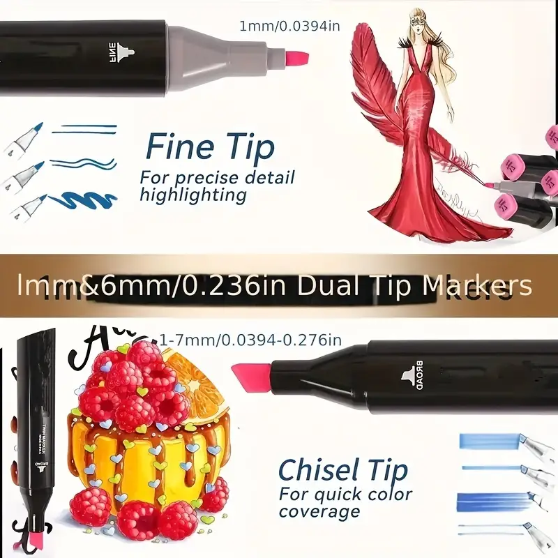 168 Colors Double-Ended Marker - Correction Pen Fine บทวิจารณ์และราคา