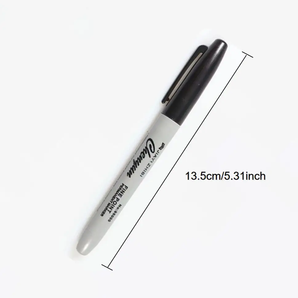 12pcs Black Permanent Marker P - Correction Pen Fine บทวิจารณ์และราคา