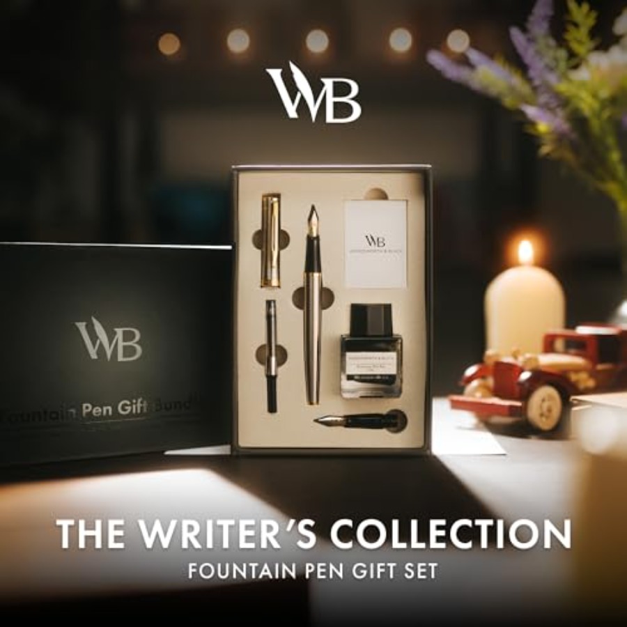 Fountain Pen Set, 18K Gilded M - Fountain Pen Bottled Ink บทวิจารณ์และราคา
