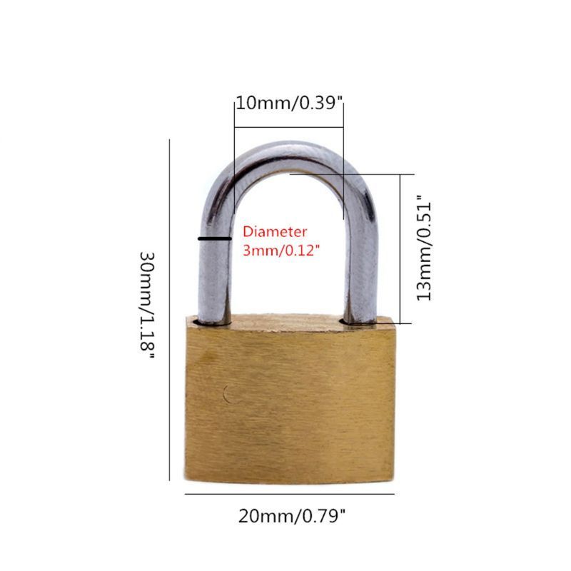 Brass Padlock with Keys, Small - Letter Opener Brass บทวิจารณ์และราคา